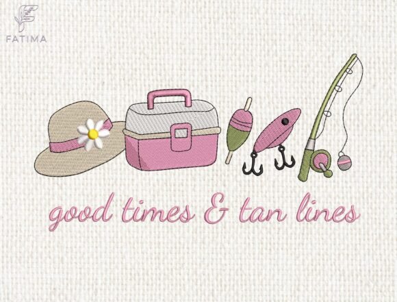 Download Fishing Embroidery Design - Premium Resources