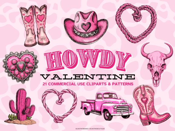 Download Western Cowgirl Valentine's Day Clipart - Cowgirl valentine Collection