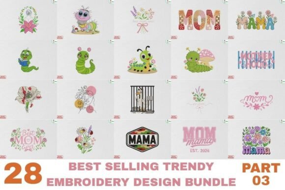 Download Trendy Embroidery Design Bundle - Embroidery design Collection