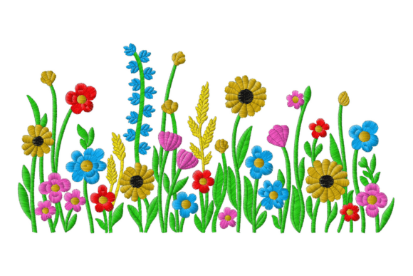 Download Wildflower Embroidery Design - Embroidery design Collection