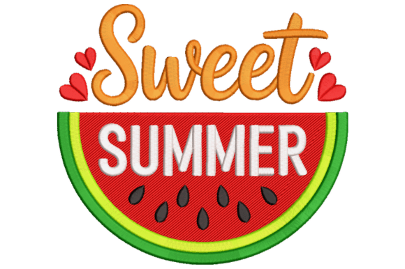 Download Sweet Summer Embroidery Design - Embroidery design Collection