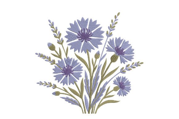 Download Lavender Wildflower Embroidery Design - Embroidery design Collection